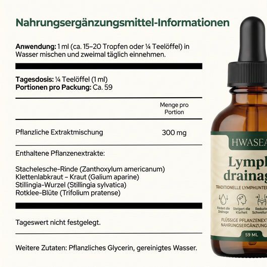Lymphdrainage - Kräutertropfen für ein leichtes Körpergefühl