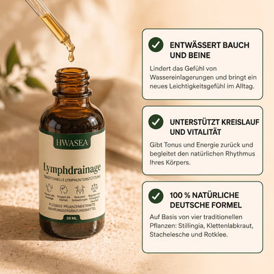 Lymphdrainage - Kräutertropfen für ein leichtes Körpergefühl