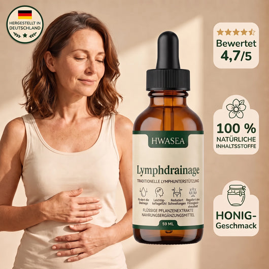 Lymphdrainage - Kräutertropfen für ein leichtes Körpergefühl