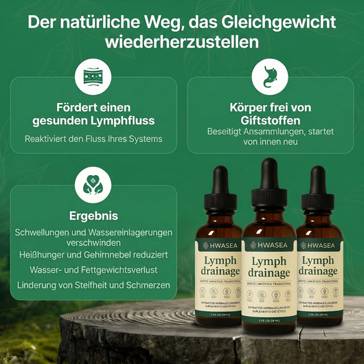 Lymphdrainage - Kräutertropfen für ein leichtes Körpergefühl