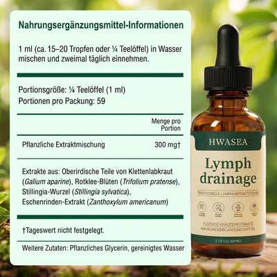 Lymphdrainage - Kräutertropfen für ein leichtes Körpergefühl