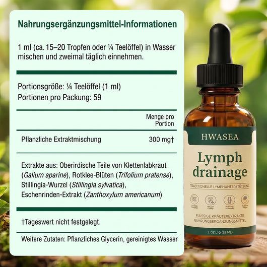 Lymphdrainage - Kräutertropfen für ein leichtes Körpergefühl